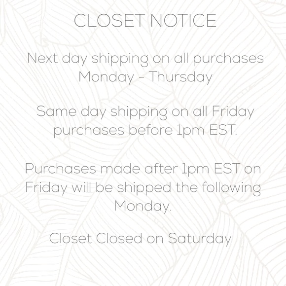 Closet Notice  - Picture 1 of 1